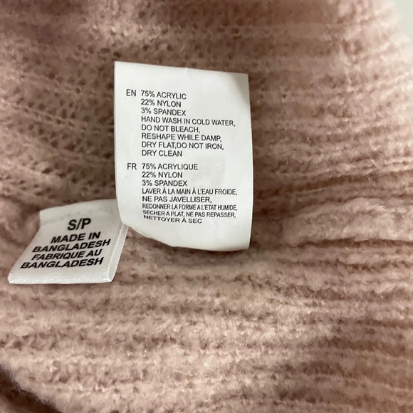 Seven Sisters Sweater Turtleneck Soft Blush Pink Size Small Cozy - Picture 8 of 10